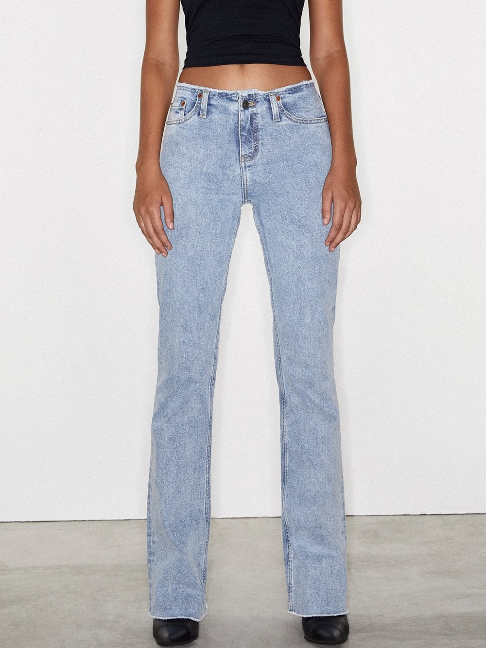 Motel Rocks frayed low rise jeans